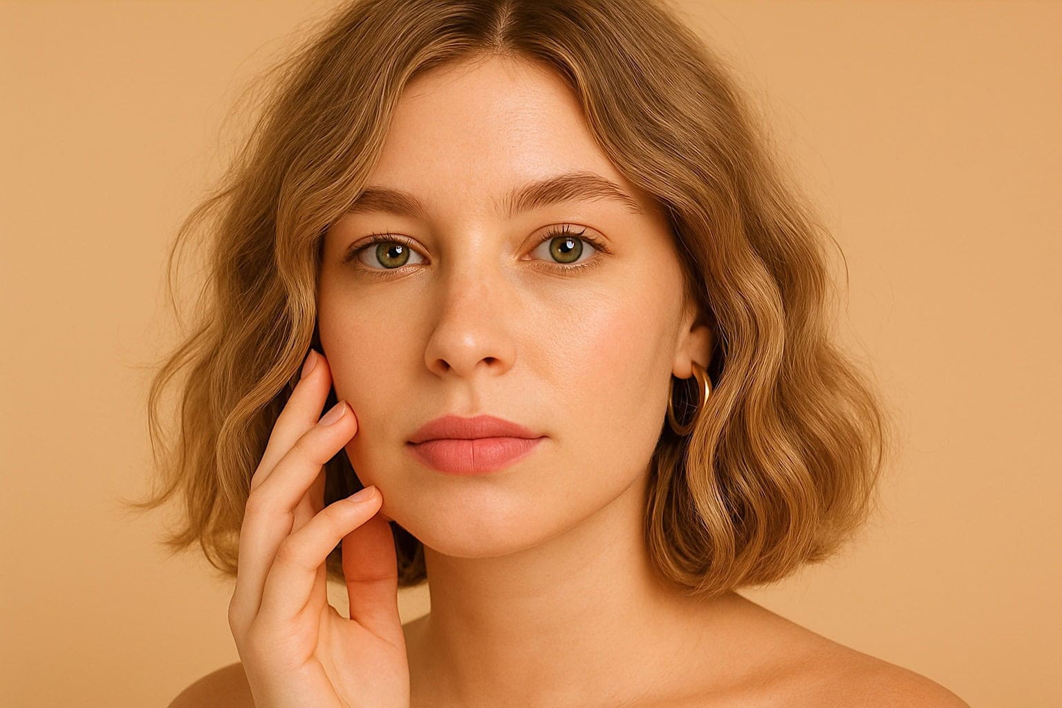 Stralende jonge vrouw met huidverbetering, gezichtsspecialist voor huidverzorging en anti-aging behandelingen.