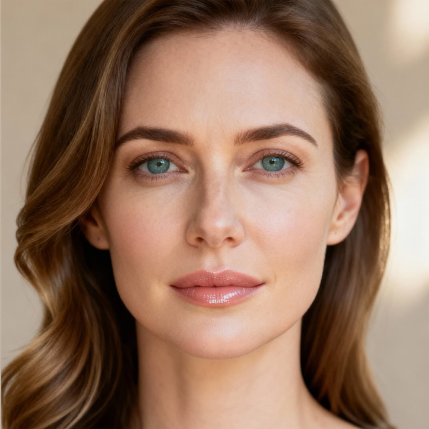 Stralende vrouw met mooie huid, lokale uitstraling en natuurlijk make-up, adembenemende glow zoals bij glowclinics.nl.