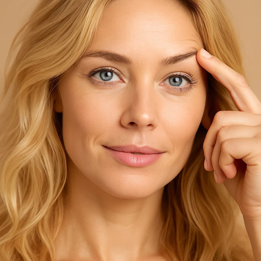 Stralende jonge vrouw met mooie huid, huidverbetering, gezichtsbehandeling, glow, huidverzorging, beauty, huidverjonging.