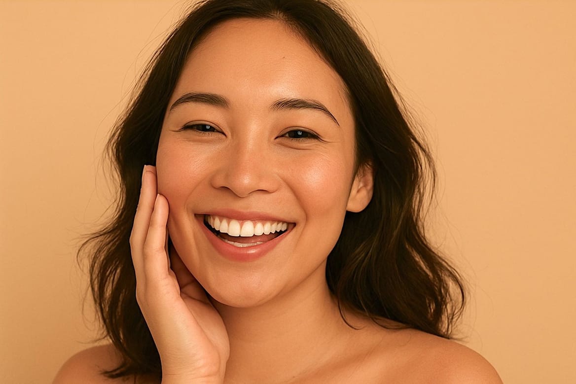 Stralende huid na gezichtsbehandeling bij Glow Clinic in Nederland.